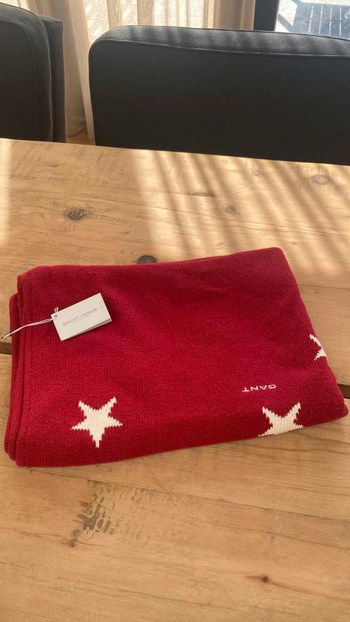 Nieuw gant babydeken rood met sterren dubbellaags gebreid, Kinderen en Baby's, Dekens, Slaapzakjes en Inbakerproducten, Nieuw
