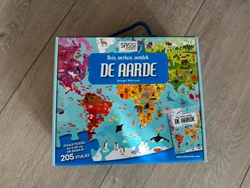 Mooie grote ovale wereld puzzel 205 stukjes merk SASSI beschikbaar voor biedingen