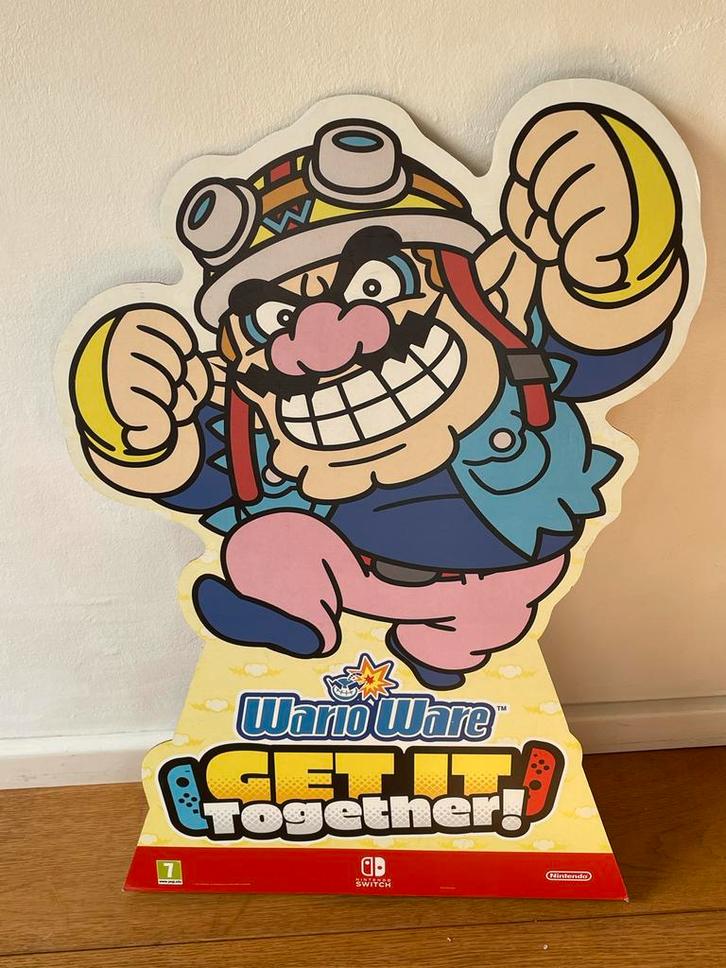 Wario Ware Get It Together! Reclamebord, Verzamelen, Overige Verzamelen, Zo goed als nieuw, Ophalen