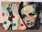 Twiggy Schilderij Ronald Chapeau - Modern Kunstwerk, Antiek en Kunst, Ophalen