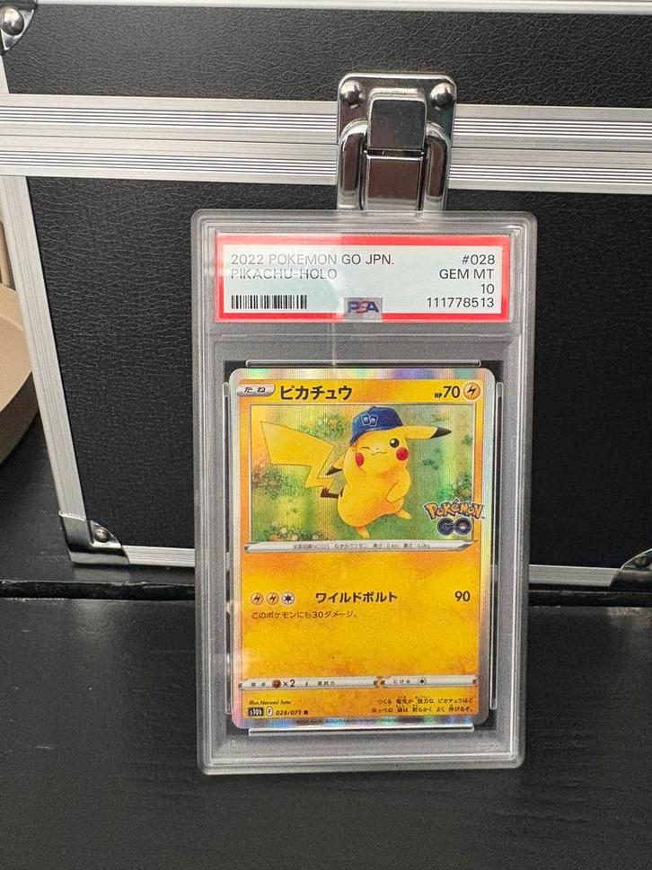 Pikachu psa 10, Hobby en Vrije tijd, Verzamelkaartspellen | Pokémon, Zo goed als nieuw, Meerdere kaarten, Foil, Ophalen of Verzenden