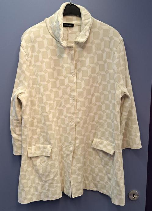 AnneClaire mooi vest wit/zand print drukknopen 48-50 48312, Kleding | Dames, Truien en Vesten, Zo goed als nieuw, Maat 46/48 (XL) of groter