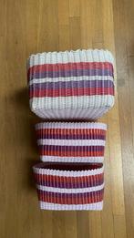 Woven colorful baskets for toy storage, Zo goed als nieuw, Ophalen