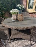 Hele mooie zgan rotan tuintafel 130 rond, Ophalen, Zo goed als nieuw, Rond