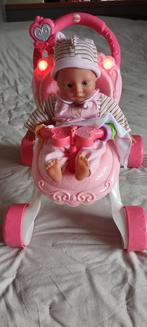 Lief Fisher Price poppen/ loopwagen met pop, Ophalen of Verzenden, Zo goed als nieuw, Babypop