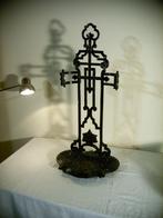 Antieke gietijzeren zwarte paraplustandaard, Ophalen of Verzenden, Gebruikt, Metaal