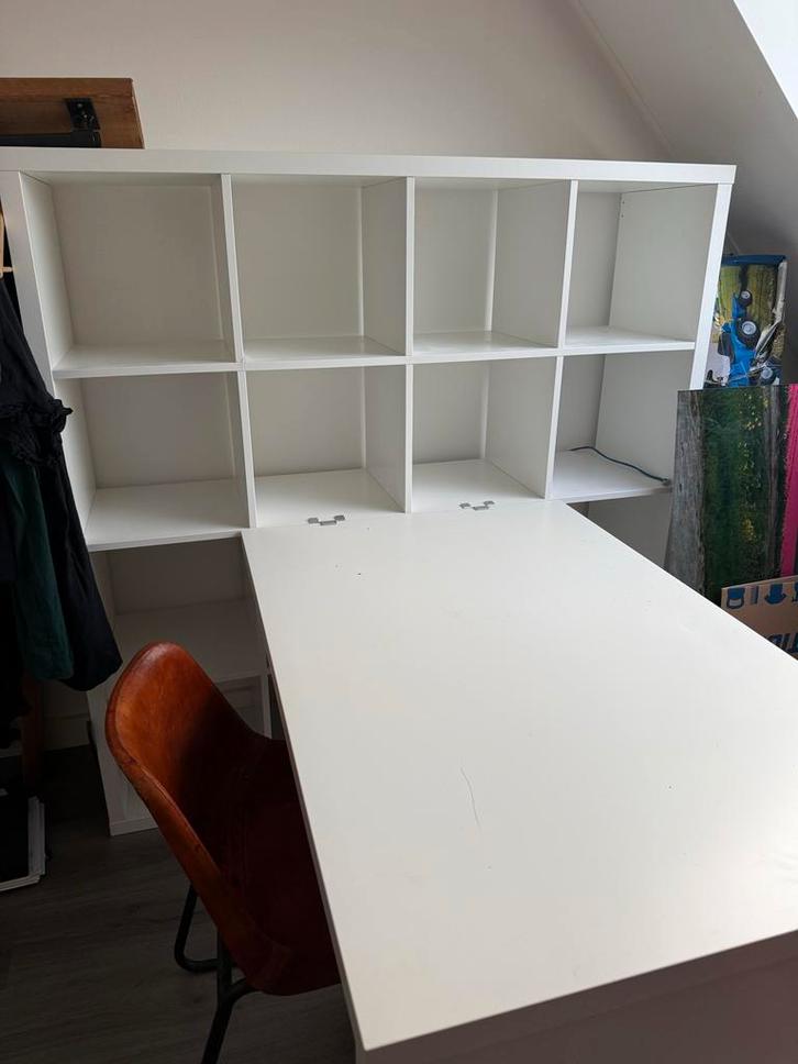 Ikea Kallax Bureau Combinatie, Huis en Inrichting, Bureaus, Gebruikt, Bureau, Ophalen