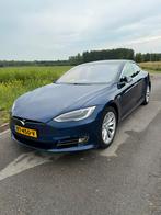 Tesla Model S 2018 Blauw, Auto's, Tesla, Achterwielaandrijving, Zwart, Leder en Stof, Origineel Nederlands
