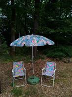 Vintage parasol met bloemen, Ophalen of Verzenden, Gebruikt, Stokparasol