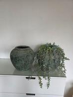 2 Supergave Stenen Bloempotten. Nieuw!!, Tuin en Terras, Bloempotten, Steen, Gebruikt, Rond, Tuin