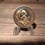 Bronzen penning van Prins bernhard 1986., Postzegels en Munten, Verzenden, Brons, Nederland