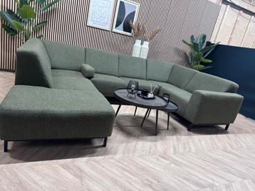 ZGAN Home Center U-Bank / Hoekbank - Groen - NU €1350 beschikbaar voor biedingen