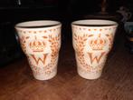 Twee vintage Société Céramique Maastricht bekers, Ophalen of Verzenden