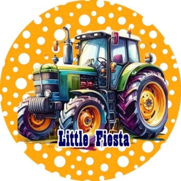 L207 icing frosting tractor 19cm eetbare taart plaat print, Hobby en Vrije tijd, Taarten en Cupcakes maken, Nieuw, Versiering