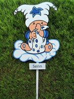 Geboorteborden, geboortebord baby met muts blauwe of roze., Kinderen en Baby's, Ophalen, Nieuw, Geboortebord