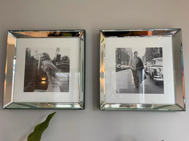 Mooie Schilderijen Set spiegel lijst, Huis en Inrichting, Woonaccessoires | Schilderijen, Tekeningen en Foto's, Zo goed als nieuw