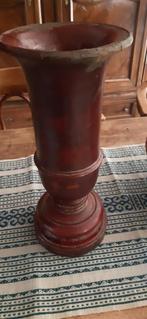 Vietnamese antieke houten vaas., Antiek en Kunst, Curiosa en Brocante, Ophalen of Verzenden