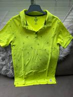 Fel gele polo met palmbomen van WE, Verzenden, Zo goed als nieuw, Jongen, Shirt of Longsleeve