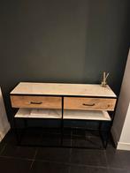 Dressoir met marmeren blad, Ophalen, 100 tot 150 cm, Zo goed als nieuw, Metaal