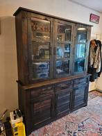 Kast met lades, deuren en glas, Gebruikt, 150 tot 200 cm, Ophalen of Verzenden, Landelijk