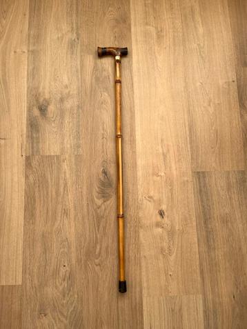 Bamboe bewerkte wandelstok 85 cm beschikbaar voor biedingen