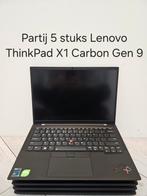 Partij 5 stuks Lenovo ThinkPad X1 Carbon Gen 9 i7-1165G7, Intel Core i7-1165G7, Met videokaart, De Entree 250A, Qwerty