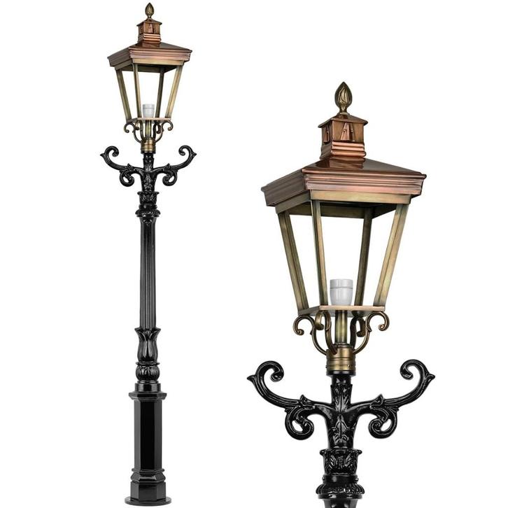 Lantaarnpaal Brons Lauwersoog - 230 cm, Antiek en Kunst, Curiosa en Brocante, Ophalen of Verzenden