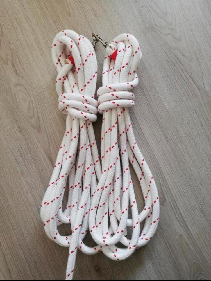 Nieuwe set dubbele lange lijnen wit/rood, Dieren en Toebehoren, Paarden en Pony's | Overige Paardenspullen, Nieuw, Overige soorten