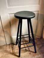 Zwart houten kruk, Antiek en Kunst, Ophalen