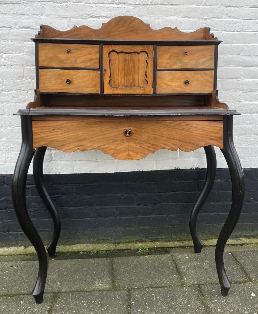 antiek secretaire met uitschuifblad, 86 cm breed, 118 hoog, Huis en Inrichting, Antiek, De doofpot, Ophalen of Verzenden, Info@de-doofpot.nl