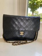 Chanel | lambskin | classic | push lock | shoulder | flapbag, Overige merken, Zwart, Ophalen of Verzenden, Zo goed als nieuw
