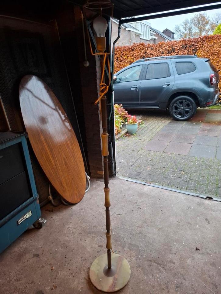 Retro Vloerlamp - Vintage Antiek Stijl, Huis en Inrichting, Lampen | Vloerlampen, Gebruikt, 150 tot 200 cm, Metaal, Overige materialen