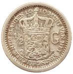 Wilhelmina - schaarse oude 1/2 gulden 1910 zilver prachtig-, ½ gulden, Zilver, Ophalen of Verzenden, Koningin Wilhelmina