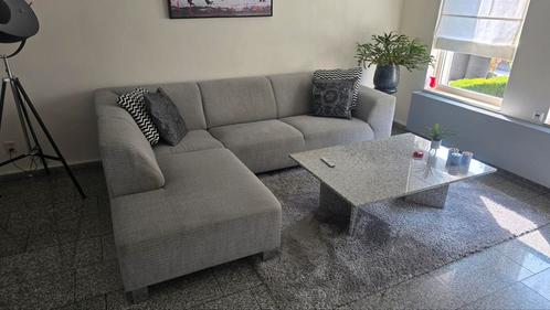 Hoekbank stof 2,70mx 2,0m lichtgrijs /creme, Huis en Inrichting, Banken | Complete zithoeken, Gebruikt, Stof, Ophalen