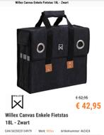 Nieuwe Willex Canvas supersterke enkele fietstas - 18 Liter, Ophalen, Nieuw