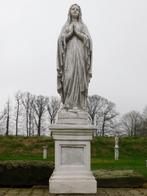 Groot Maria Beeld op Sokkel - 190 cm - Volledig Steen, Ophalen of Verzenden, Steen, Mensenbeeld