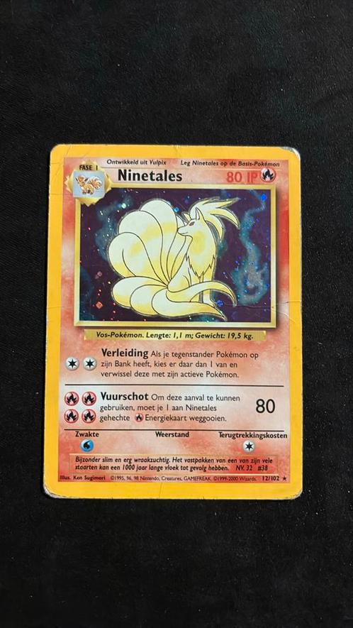 Ninetales Holo 12/102, Hobby en Vrije tijd, Verzamelkaartspellen | Pokémon, Zo goed als nieuw, Losse kaart, Ophalen of Verzenden