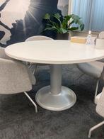 Ronde Tafel Wit Blad, Aluminium Frame - 120cm, Huis en Inrichting, Ophalen, Rond, 100 tot 150 cm