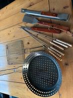 BBQ Gereedschap Set - Vleesvork, Tang, Pinnen, Vispannetje, Ophalen, Gebruikt