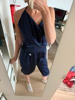 Blauwe/ Paarse jumpsuit met open rug- Elisabetta Franchi, Ophalen of Verzenden, Maat 34 (XS) of kleiner, Gedragen, Elisabetta Franchi