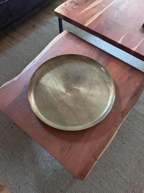 Goudkleurig metalen dienblad, Huis en Inrichting, Woonaccessoires | Dienbladen, Ophalen of Verzenden