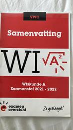 ExamenOverzicht - Samenvatting Examenstof Wiskunde A VWO, Ophalen of Verzenden, Zo goed als nieuw, VWO, Wiskunde A