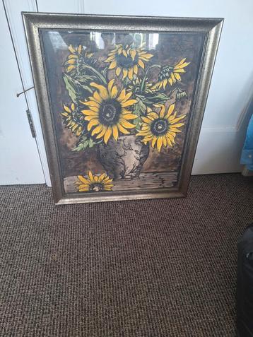 Zonnebloemen Schilderij Ingelijst beschikbaar voor biedingen