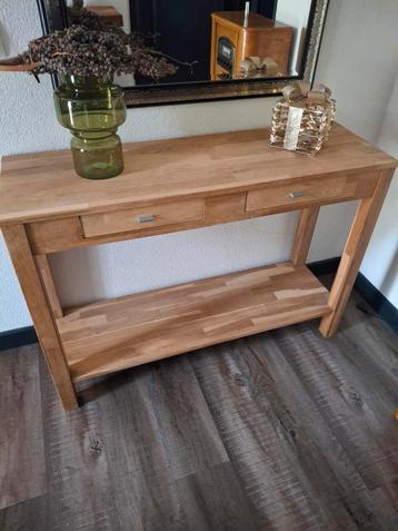 mooie teakhouten sidetable met 2 lades!!! beschikbaar voor biedingen