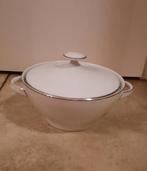 Vintage Mitterteich Bavaria wit porselein met platina rand, Ophalen of Verzenden