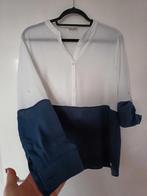 Milano blouse mt 40 - Colourblocking, Maat 38/40 (M), Blauw, Ophalen of Verzenden, Zo goed als nieuw