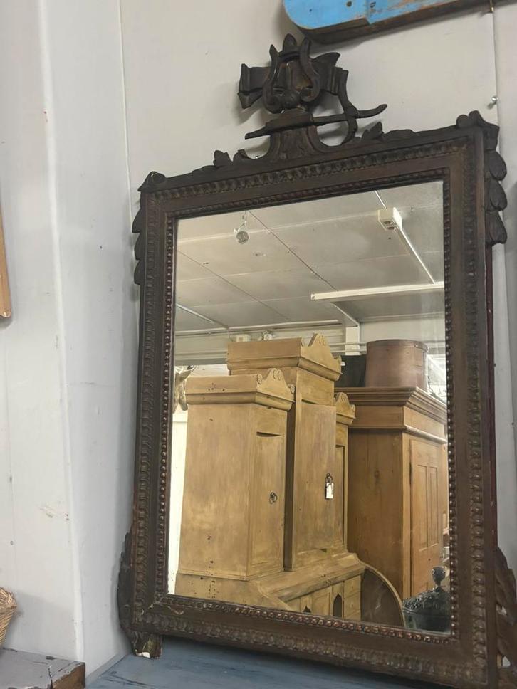 Franse spiegel Carlotte antiek en brocante, Antiek en Kunst, Antiek | Spiegels, Rechthoekig, Ophalen of Verzenden