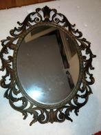 Vintage koperen Italiaanse spiegel, 42x35cm, Antiek en Kunst, Ophalen of Verzenden, Koper