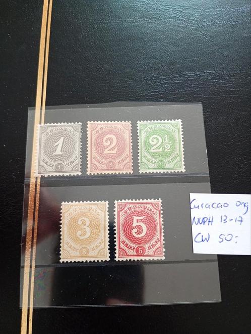 Curaçao nvph 13-17 cijfers, Postzegels en Munten, Postzegels | Nederlandse Antillen en Aruba, Postfris, Ophalen of Verzenden