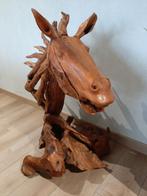 Houten Paard uit Amerika - Dierenbeeld, Tuin en Terras, Ophalen, Hout
